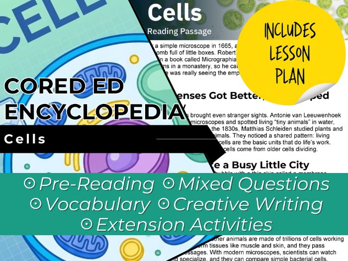 Cells Reading Comprehension Passage - Cored Ed Encyclopedia