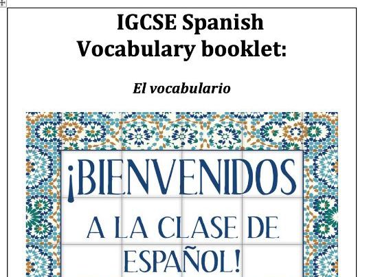 IGCSE Spanish Vocabulary Booklet