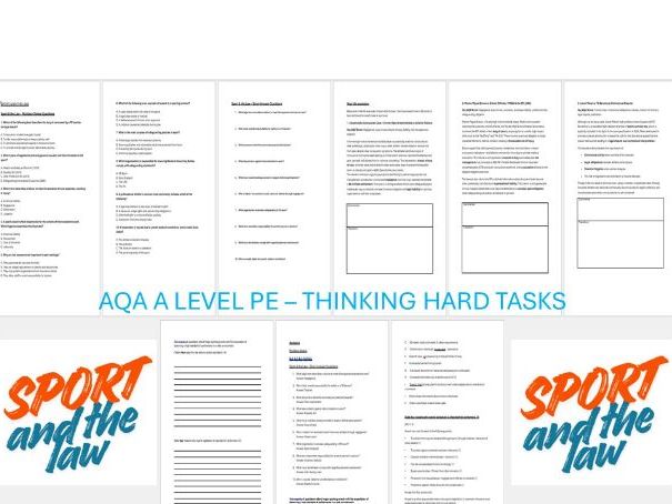 Sport and the Law - A Level PE Question worksheet