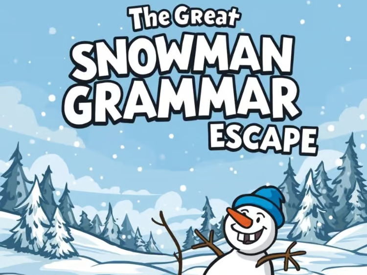 Winter ELA Escape Room Game– THE GREAT SNOWMAN GRAMMAR ESCAPE!