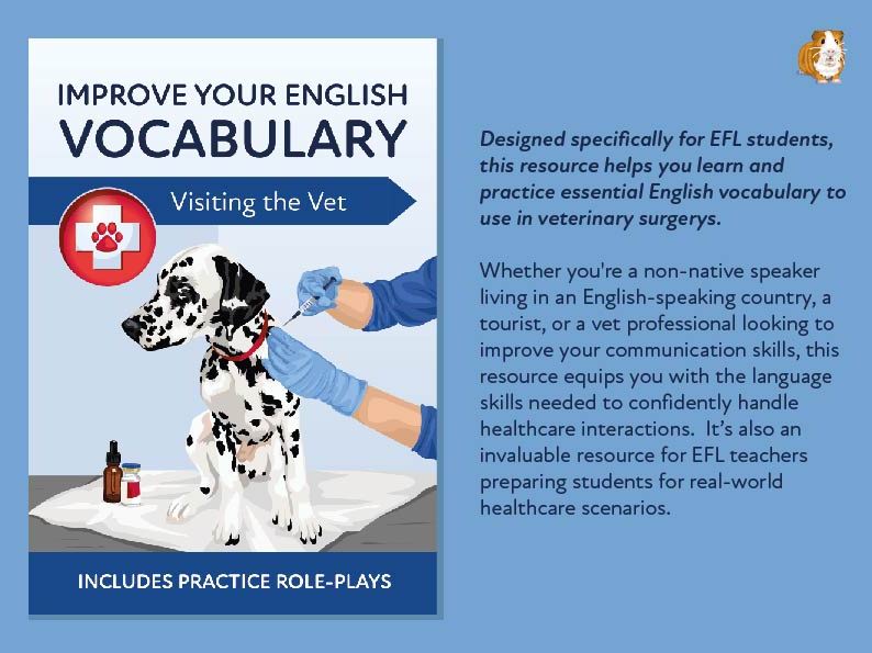 Improve Your English Vocabulary - Visiting the Vet - EFL Resource