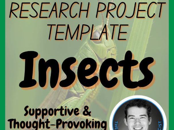 Insects | Biology Research Project Template Free | Digital + Print + HTML