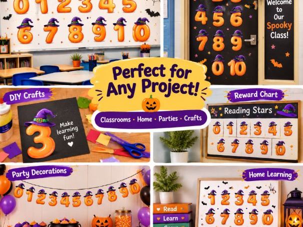 Cute Halloween Numbers (Perfect for any Project)