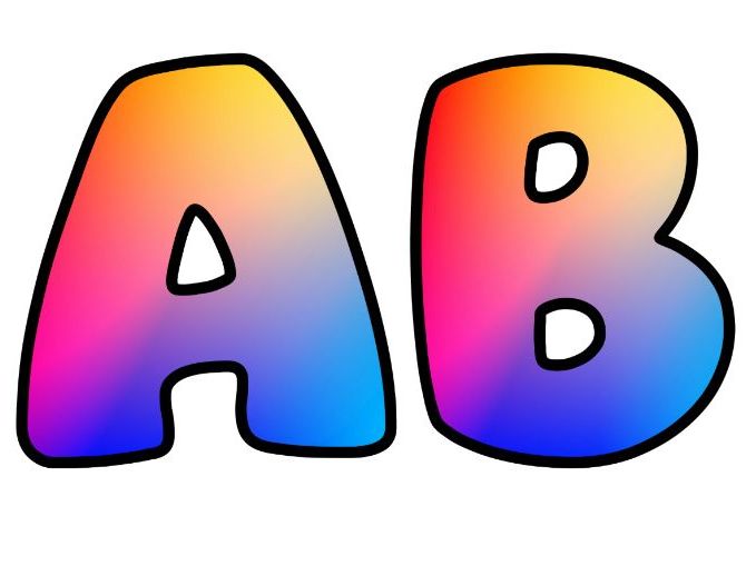 Red Pink Yellow Blue Hue Lettering Set | Classroom Display | Upper & Lowercase, 0-9 and Signs