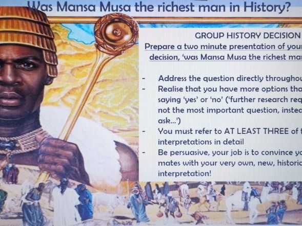 Mansa Musa of Mali- Enquiry - based KS3 lessons | Teaching Resources