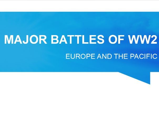 Revision slide, Major Battles of WWII — Europe and the Pacific