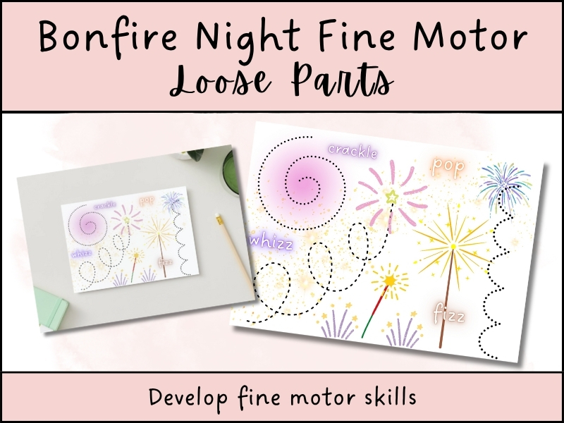 Bonfire Night Fine Motor Loose Parts Mat