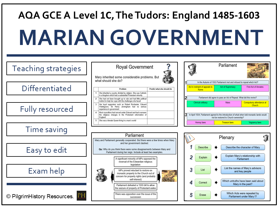 Mary I and Government: Crisis, Control and Councillors | AQA A Level History