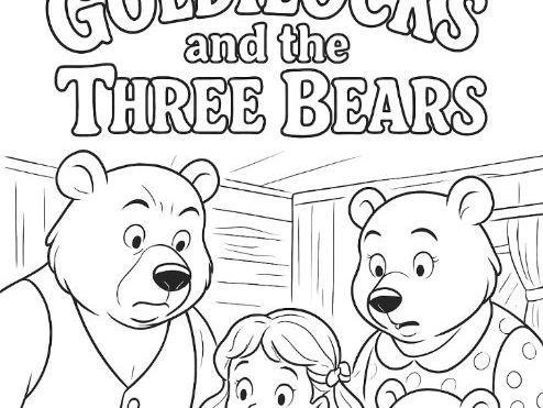 Goldilocks and the Three Bears Colouring Page