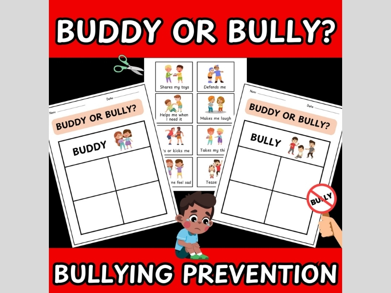 Bullying Prevention Kindergarten - Be a Buddy Not a Bully