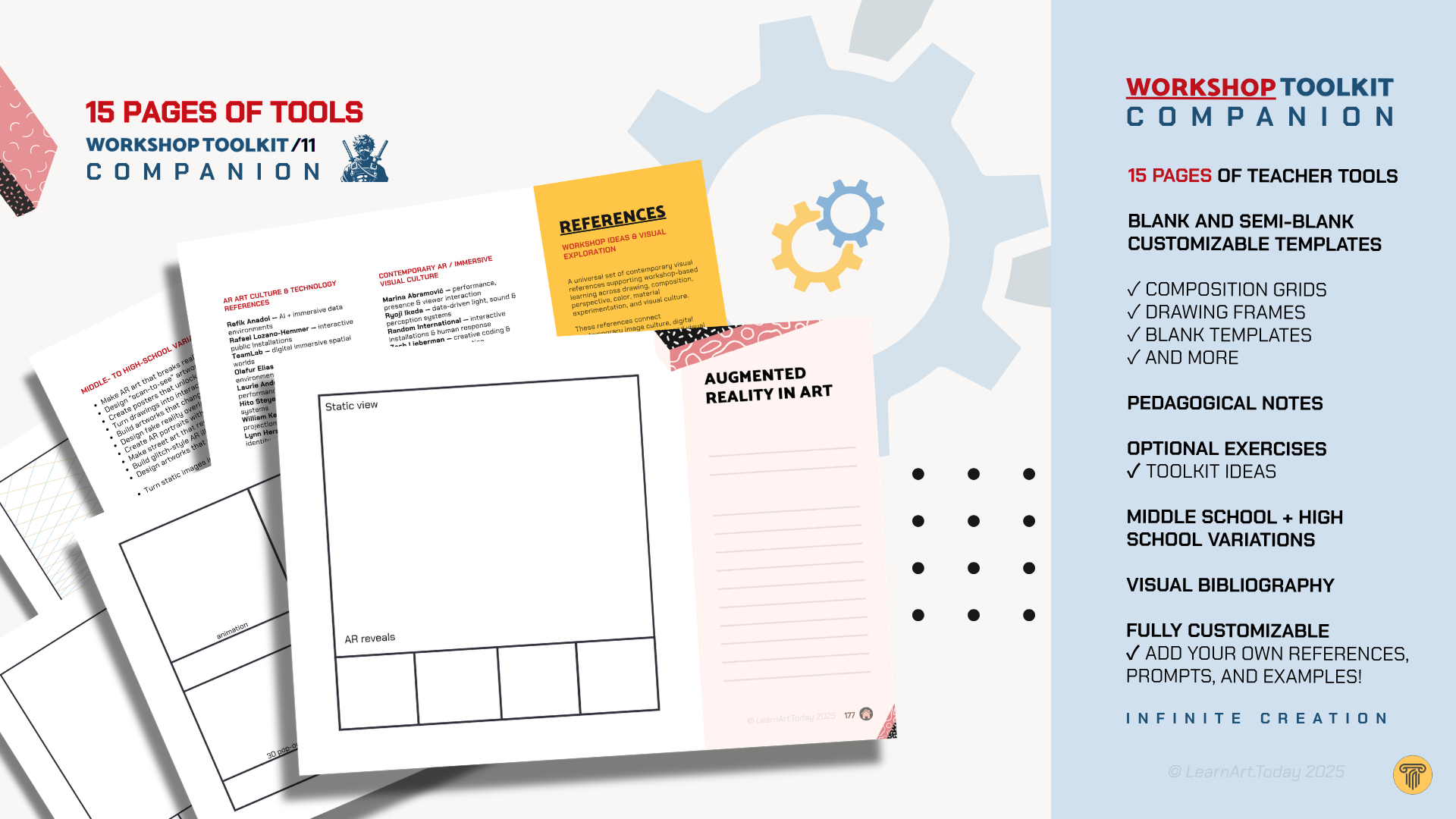 AR Art Augmented Reality Toolkit | Customizable Worksheets | Middle ...