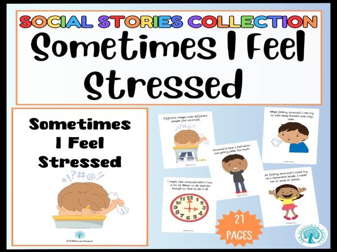 Sometimes I Feel Stressed Social Story