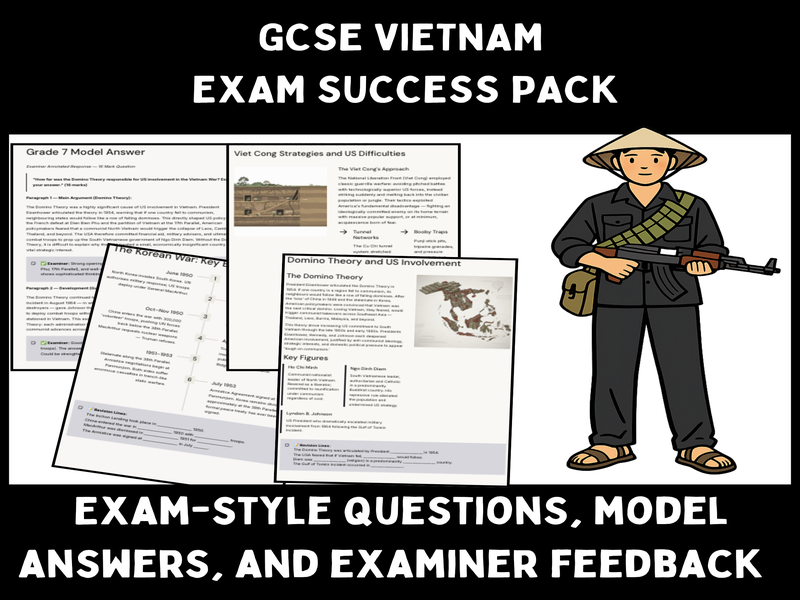 GCSE History Korea & Vietnam Revision Pack (Cold War, Exam Practice & Model Answers)