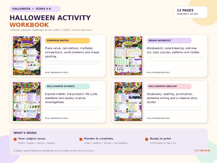 Halloween Writing Adventures – 5 Fun Creative Writing Worksheets