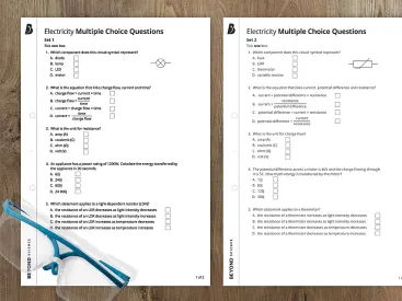 AQA GCSE: Physics Electricity Multiple Choice Questions - Free
