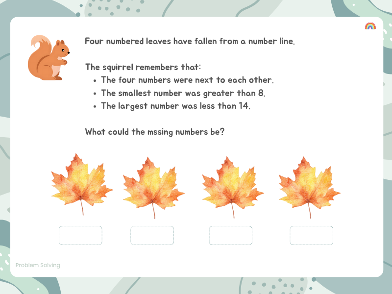 Differentiated Missing Numbers to 20  Plus RPS Sheets Nature theme