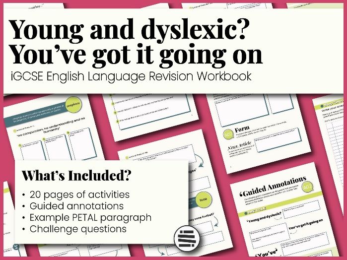 Young and dyslexic? | iGCSE English Language Revision Workbook