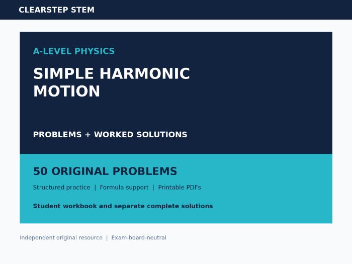 A Level Physics SHM Worked Solutions