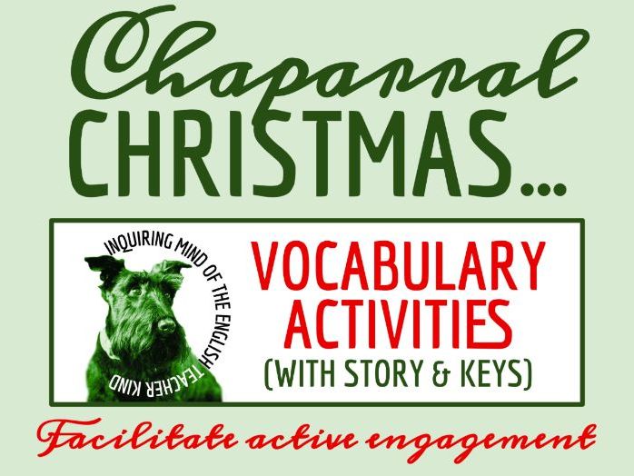 "A Chaparral Christmas Gift" by O. Henry Vocabulary Activities | Crossword | Word Search