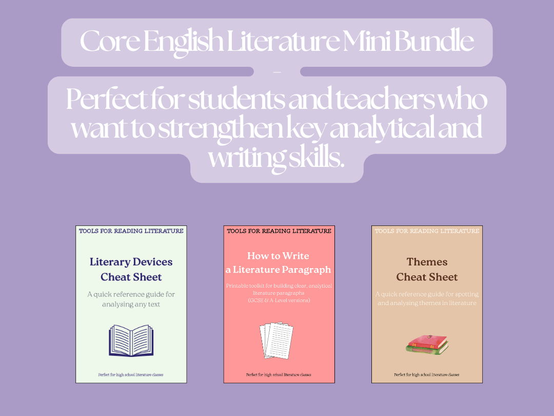 Literary Devices, Themes & Paragraph Writing – Core English Literature Mini Bundle