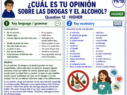 GCSE Spanish Higher: Healthy Living Pack