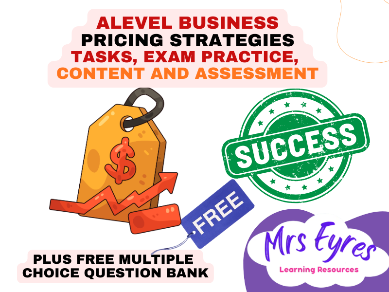 A Level Business 1.3.3 Pricing Strategies Lesson Pack + FREE MCQ Bank