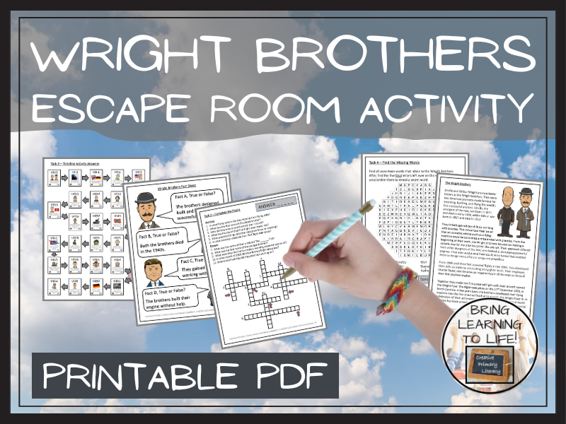 Wright Brothers Escape Room Activity