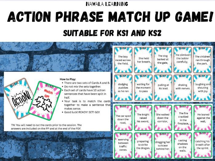 Action Match Up Game!