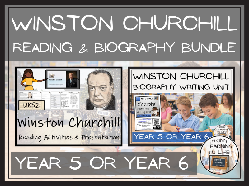 Winston Churchill Reading Comprehension & Biography Bundle | UKS2