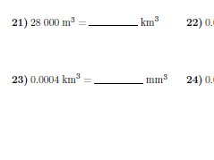 Converting metric units of length, area and volume worksheets (with