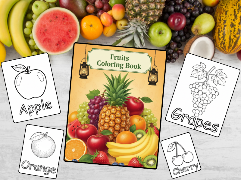 Fruits Coloring Book – Learn and Color Nature’s Treasures