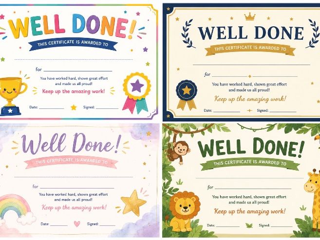 Well Done Certificate/Award bundle