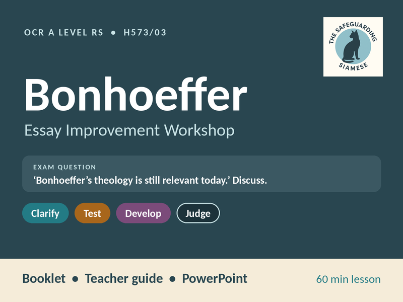 Is Bonhoeffer Still Relevant? Essay Improvement Workshop OCR A Level RS H573/03 Includes PowerPo