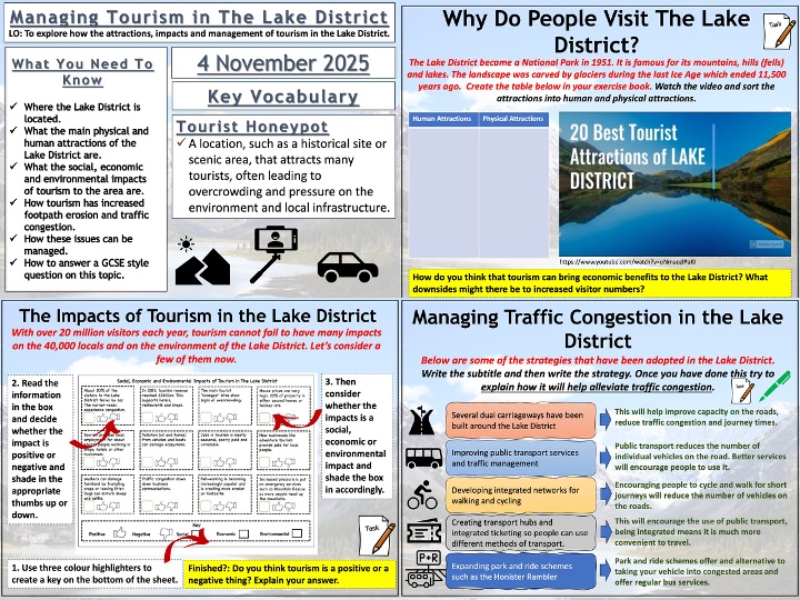 Glaciation: Managing Tourism in the Lake District