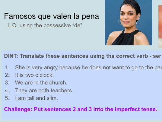 GCSE Higher Spanish unit 6 Famosos que valen la pena