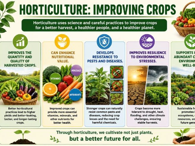 Horticulture – Improving Crops Educational Infographic