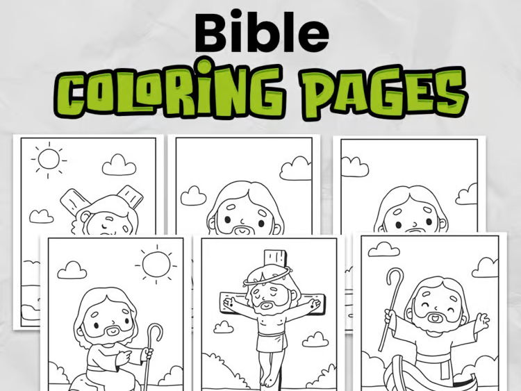 Jesus Bible Colouring Pages | Sunday School & RE Activity | Christian Printables