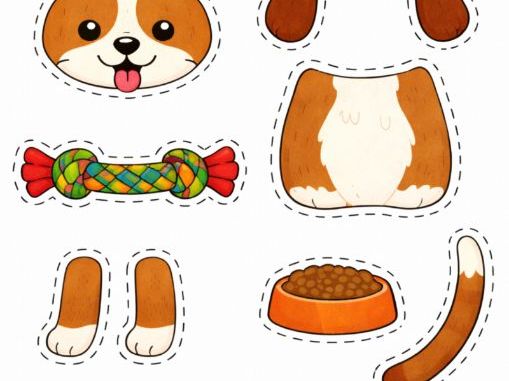 Cut and paste a Dog- Fine Motor Skills