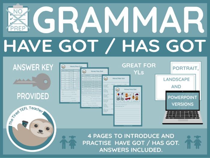 ESL Have Got/Hast Got Worksheets (Beginners)