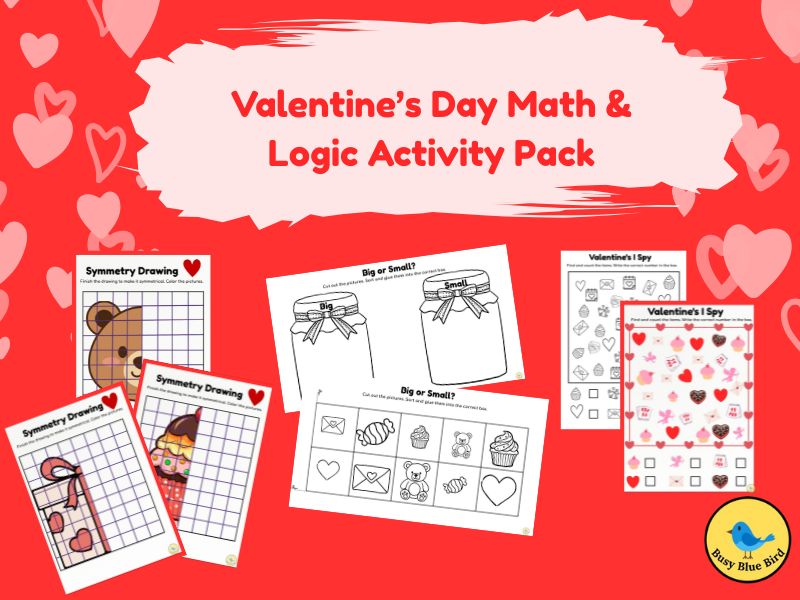 Valentine’s Day Math & Logic Activity Pack
