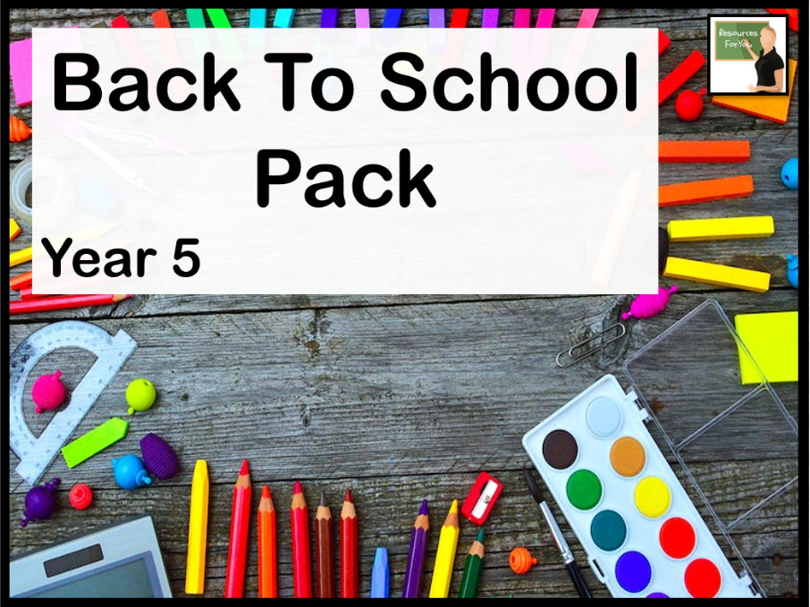 Back To School Activities Year 5 Teaching Resources