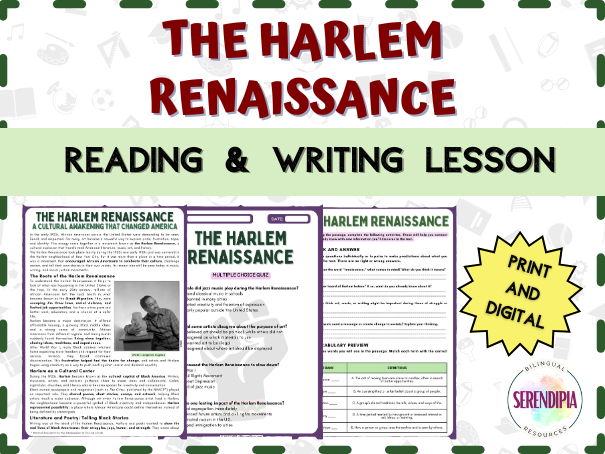 Harlem Renaissance Reading Comprehension Activities | Black History Activities | Langston Hughes