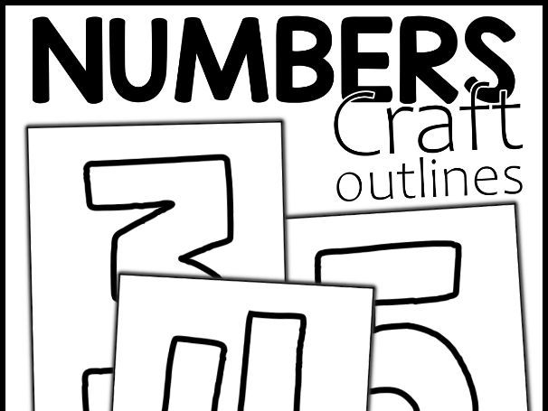 Number Outlines 0-20 - Bold Printable Templates for Crafts, Tracing ...
