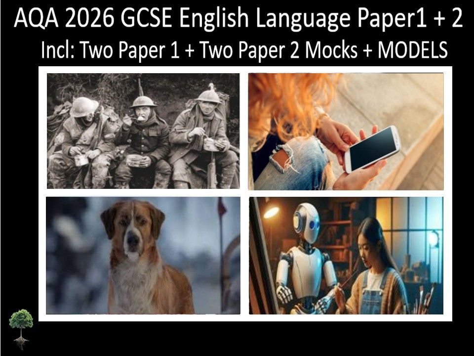 Four AQA 2026 GCSE English Language Paper 1 + 2 Mocks | Models