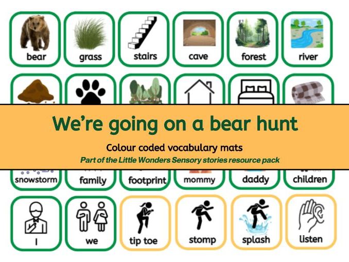Vocabulary mats - We're going on a bear hunt