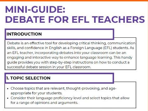 14. EFL Debate Toolkit + Balloon Debate Activity | Speaking & Critical Thinking