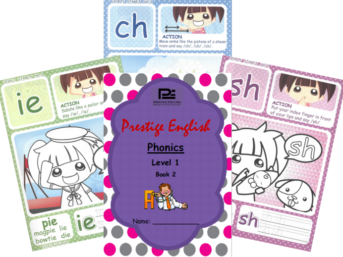 Phonics Book – Level 1 Book 2 ( Jolly Phonics / Letterland ) (Digraphs)