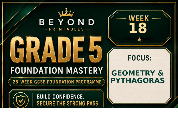 Grade 5 GCSE Foundation Mastery Retrieval - Week 18 | Questions, Answers and Support