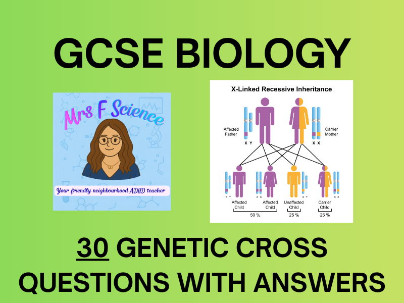 GCSE Biology Genetic Cross Worksheet | KS4 | AQA