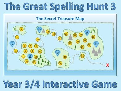 Year 3/4 Spelling Rules - Interactive Treasure Hunt (Game 3)